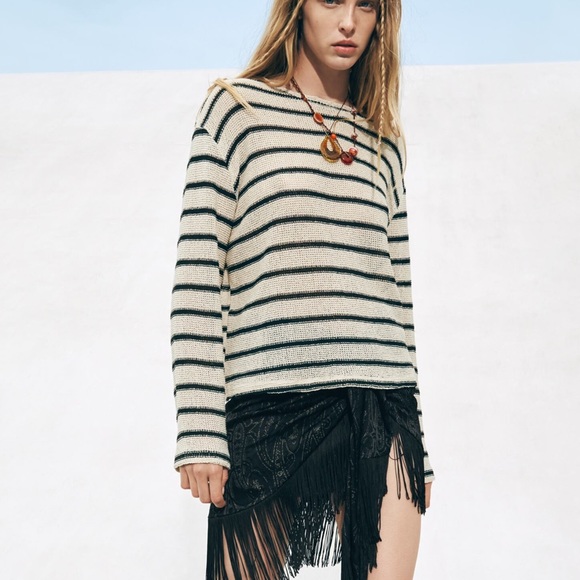 Zara Tops - Zara striped rustic sweater